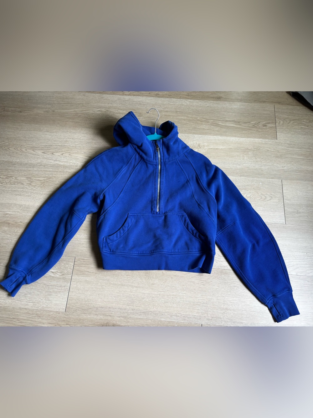 lululemon athletica Royal Blue Half-Zip Fleece Hoodie